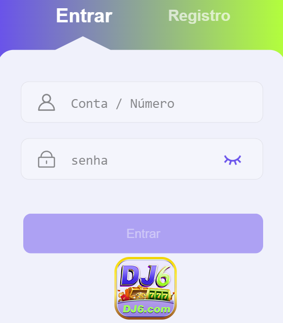 Login recomendado na dj6.com